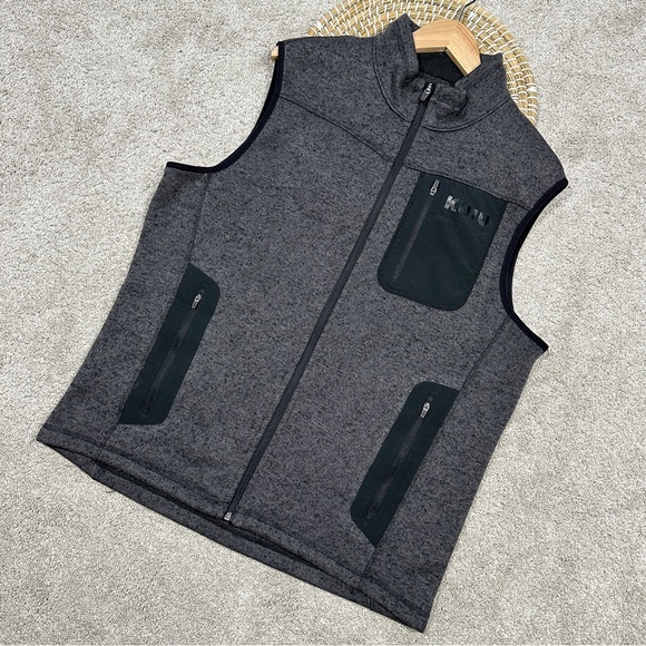 SOLD | Kuiu Men’s Base Camp High Loft Sweater Fleeve Vest Full Zip in Gray - Picture 2 of 12